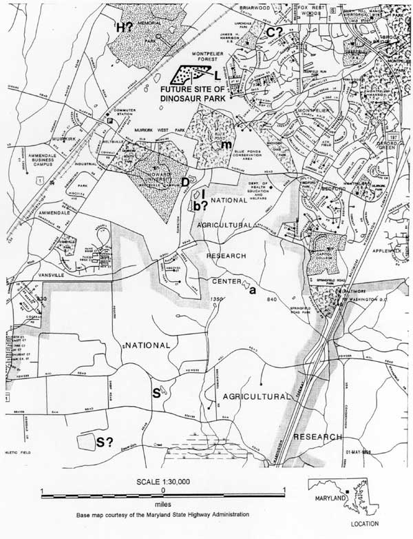 localities of dinosaur discoveries